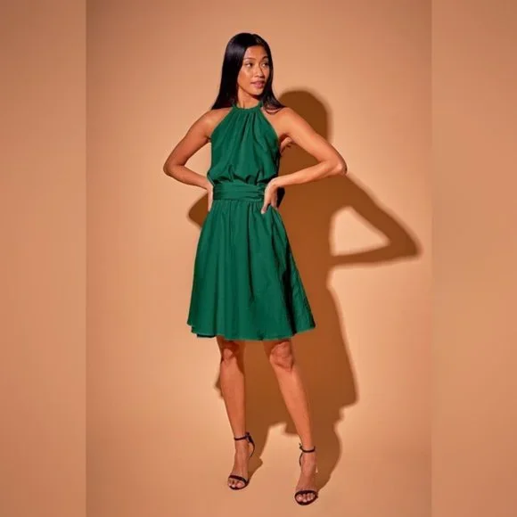 Tucker | Dresses | Tucker Nyc Womens Knee Length Halter Dress Size Large Green Nwt | Poshmark Tucker | Dresses | Tucker Nyc Womens Knee Length Halter Dress Size Large Green Nwt | Poshmark
